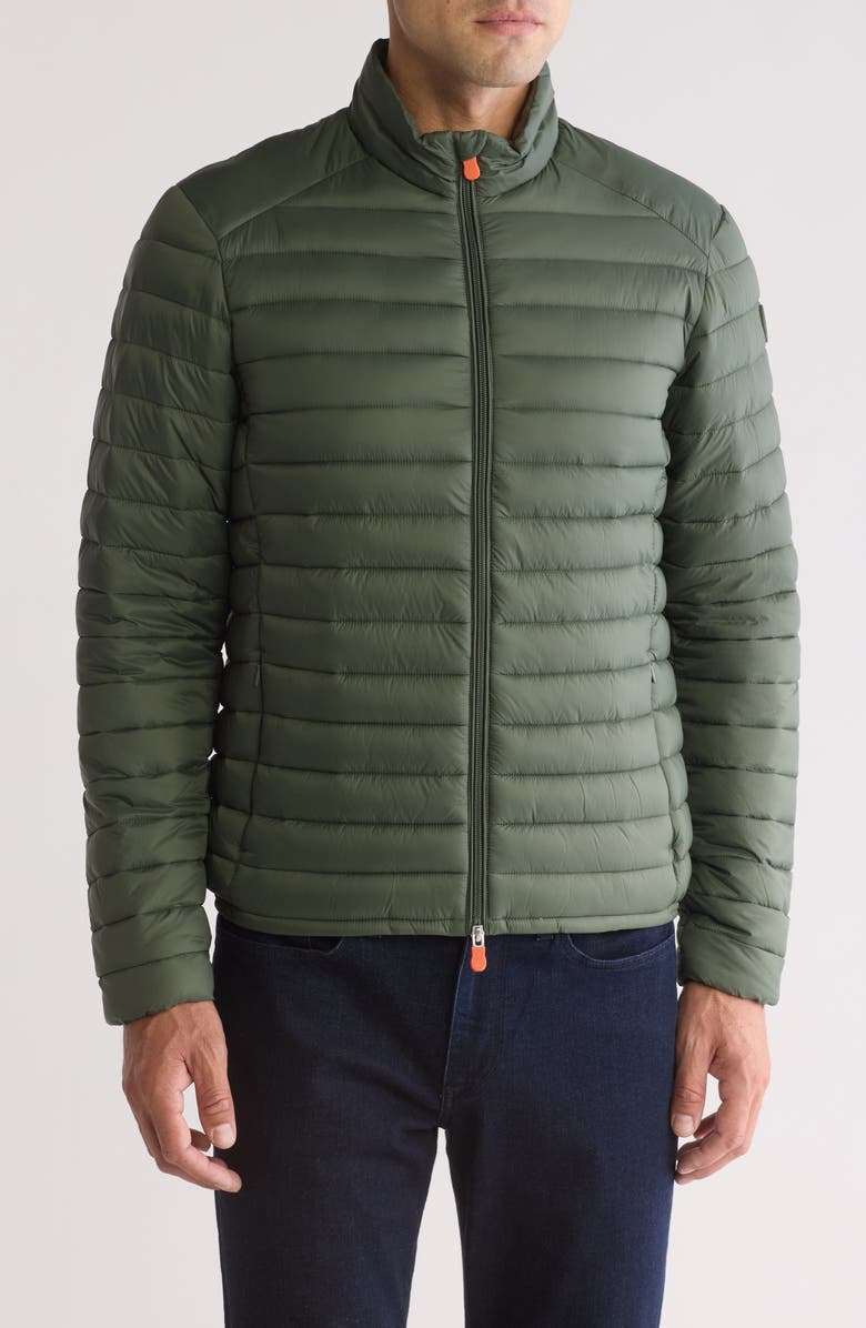 Save The Duck Alexander Quilted Water Resistant Insulated Puffer Jacket, Main, color, Dusty Olive