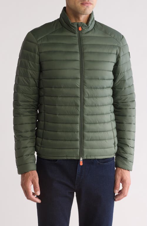 Save The Duck Alexander Quilted Water Resistant Insulated Puffer Jacket In Green