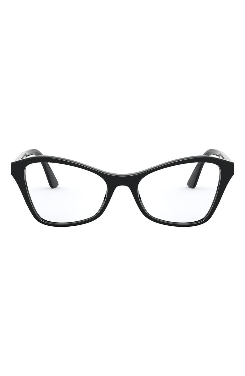 Prada 53mm Butterfly Optical Glasses, Main, color, 