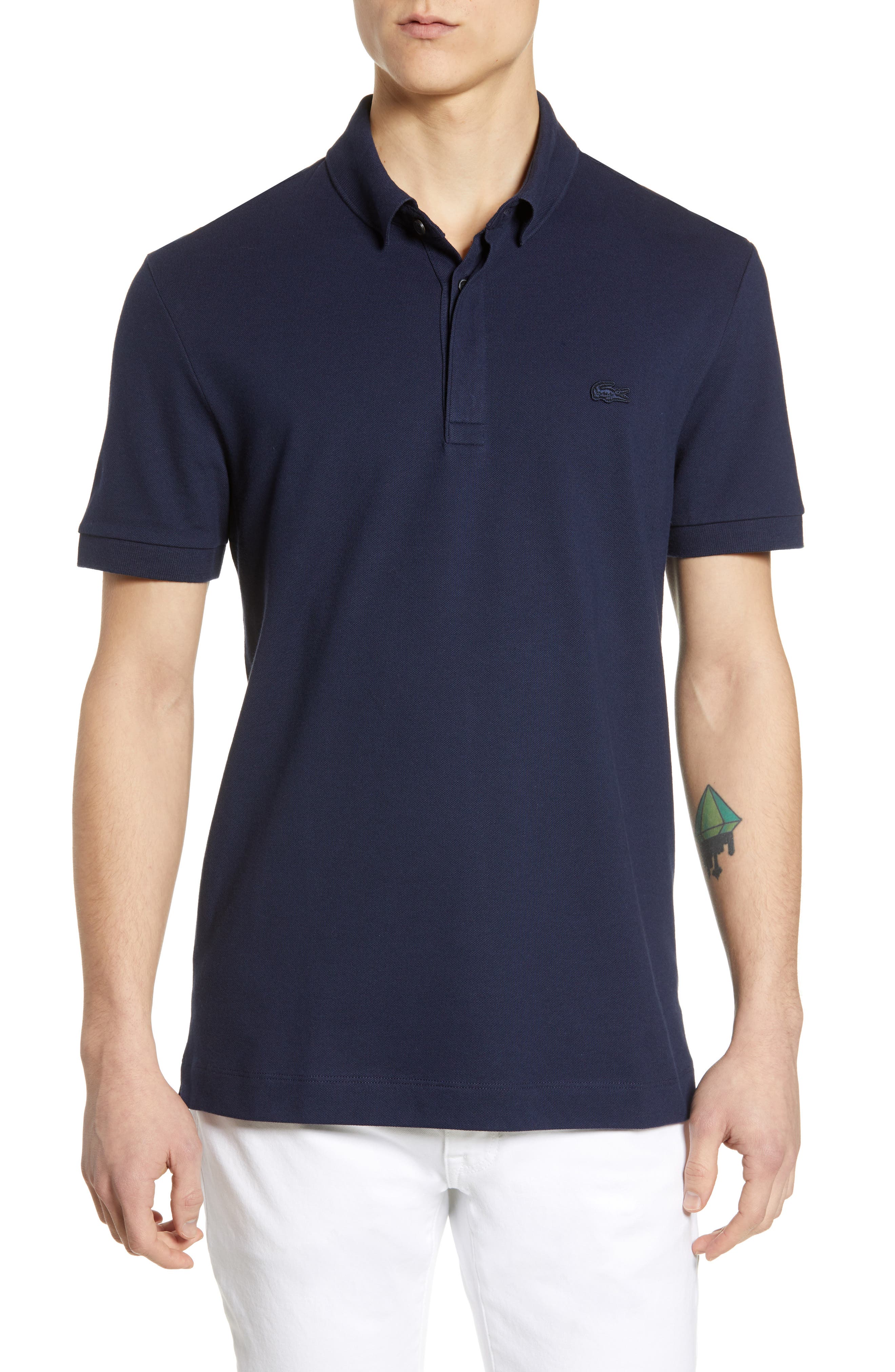 black and green polo shirt