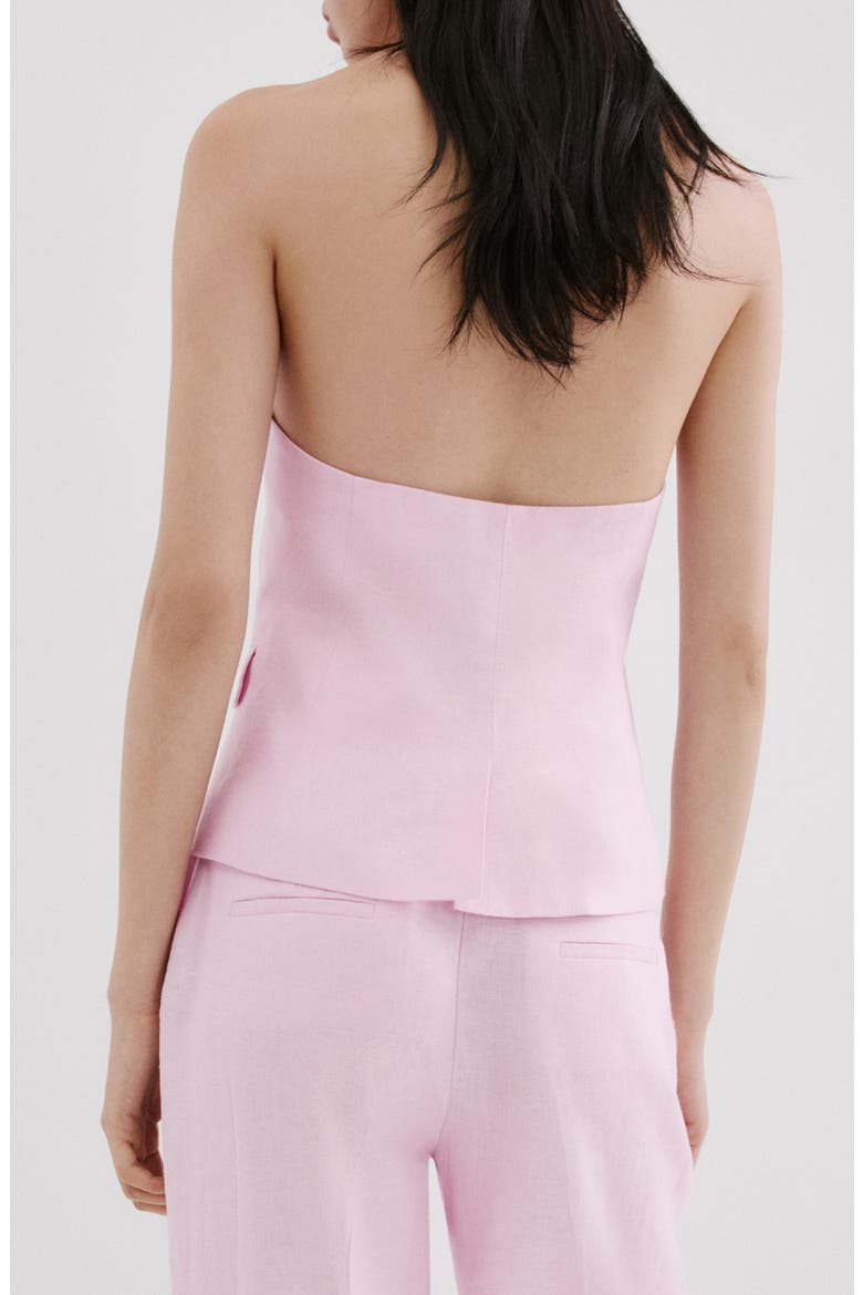 Linen Suit Waistcoat, Alternate, color, PINK