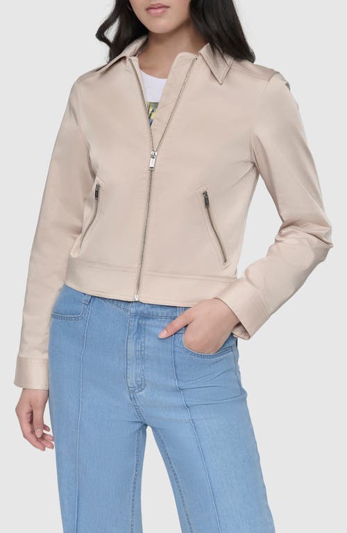 Dkny Sateen Trucker Jacket In Chino Khaki
