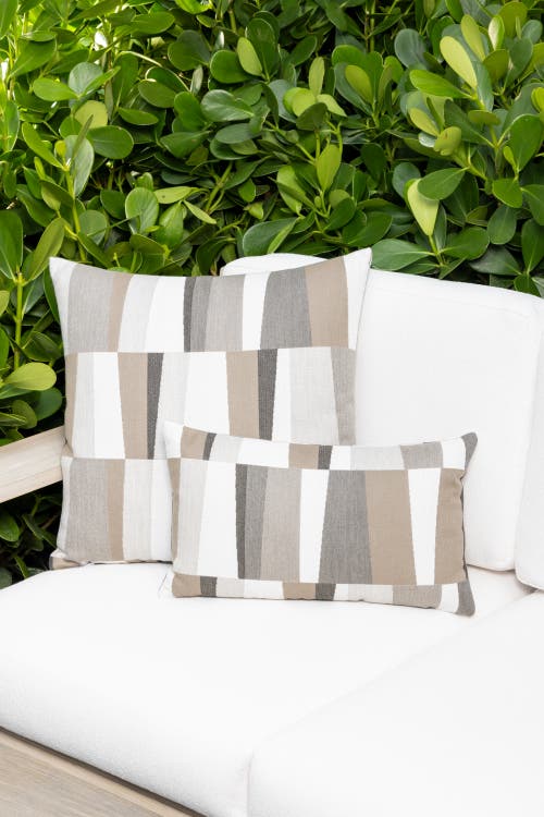 Elaine Smith Strata Grigio Indoor & Outdoor Woven Accent Pillow