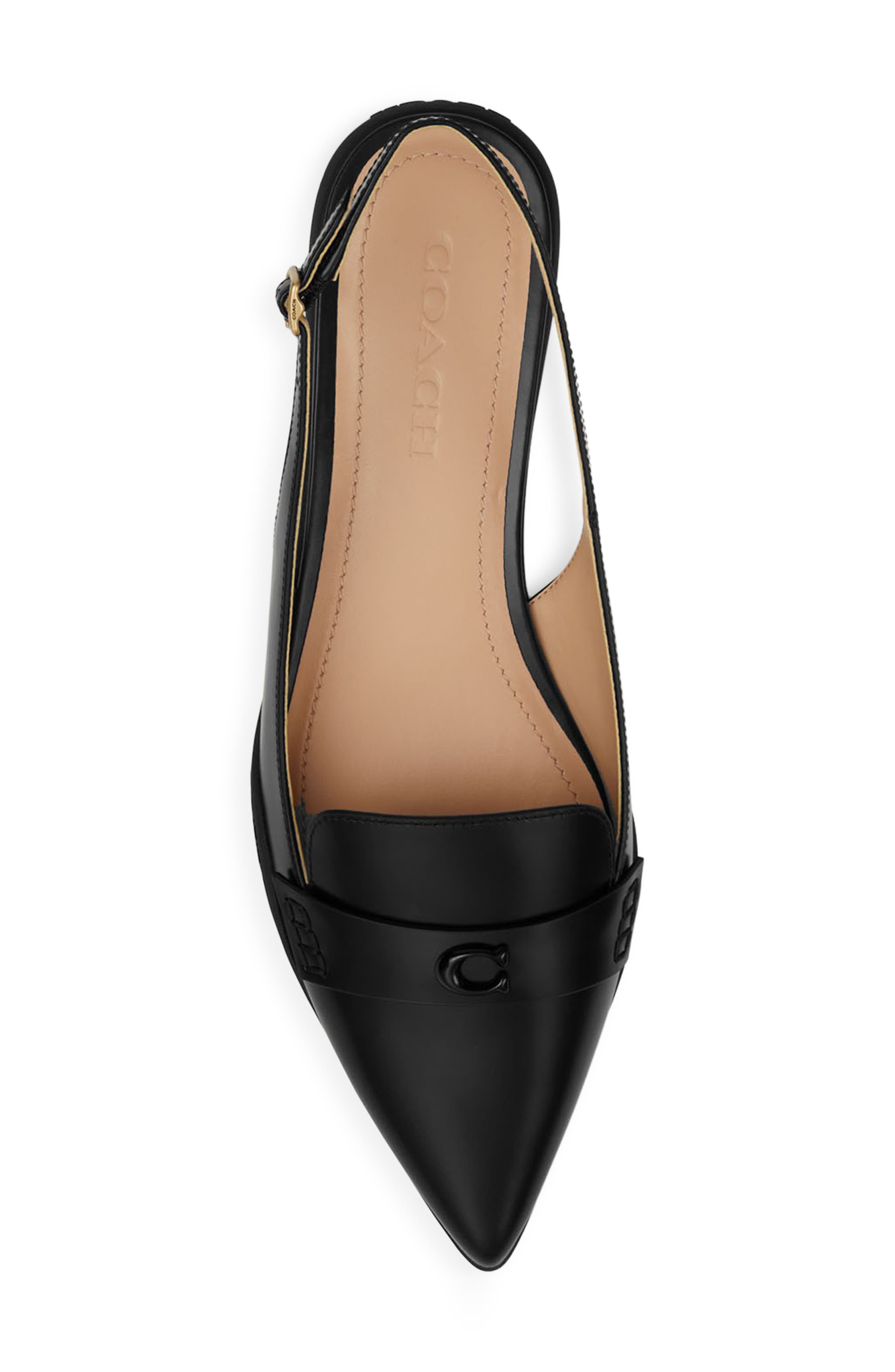 COACH Carrie Pointed Toe Slingback Flat, Alternate, color, 