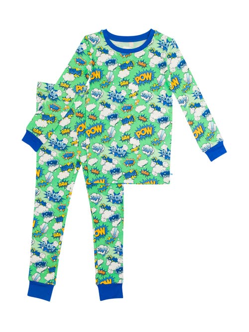 Shop Ruggedbutts Softsnooze Boys Long Sleeve Pajama Set In Boom Pow