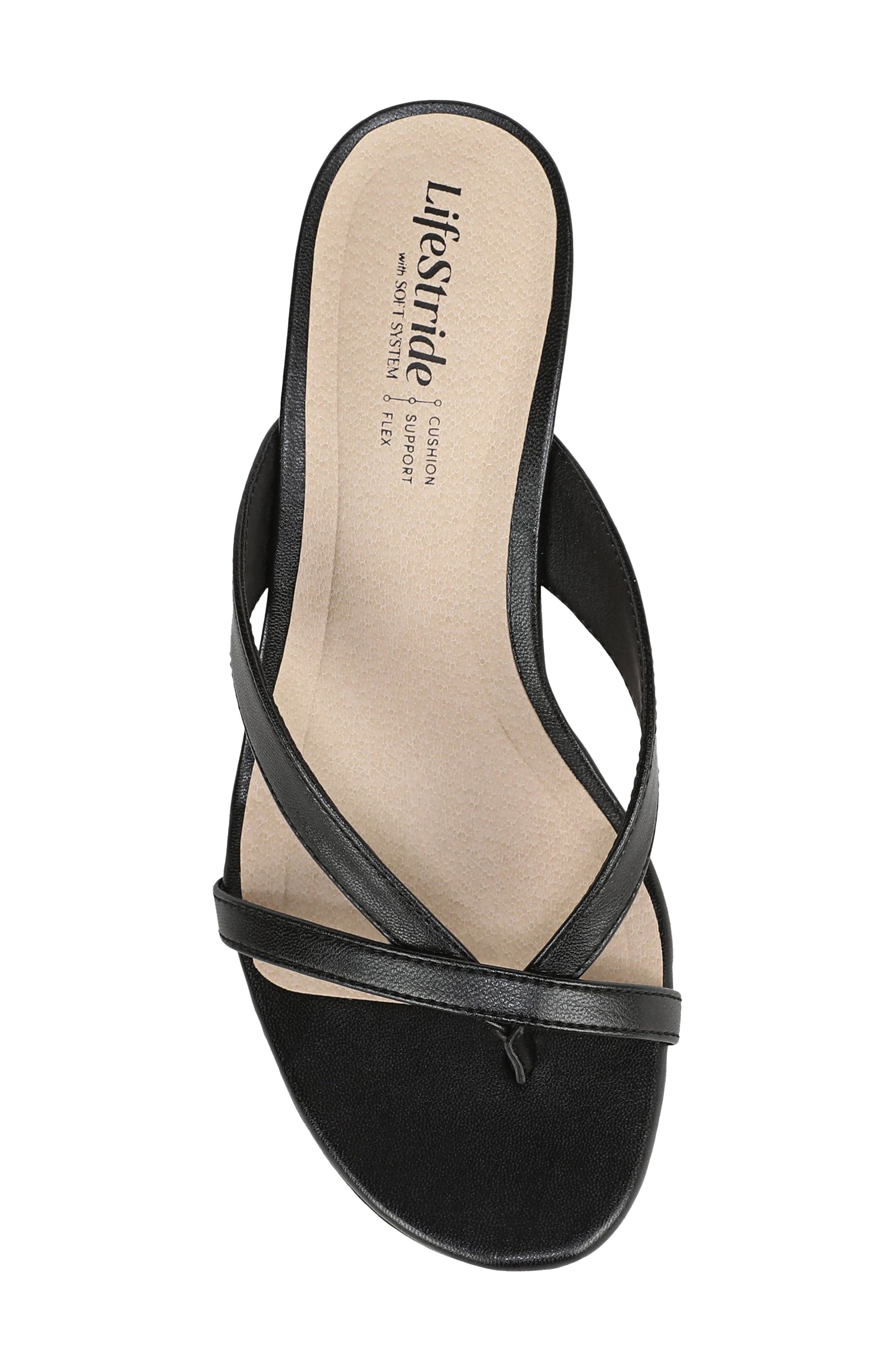 LifeStride Navine Kitten Heel Flip Flop, Alternate, color, Black