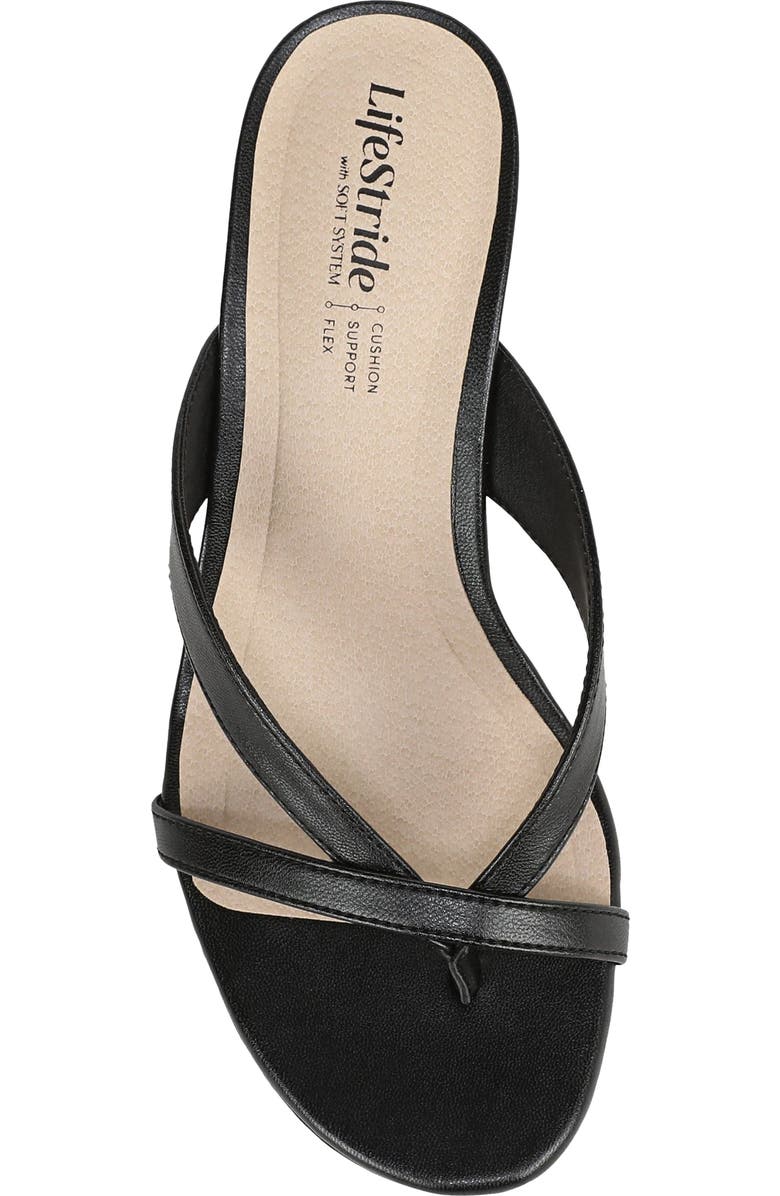 LifeStride Navine Kitten Heel Flip Flop, Alternate, color, Black