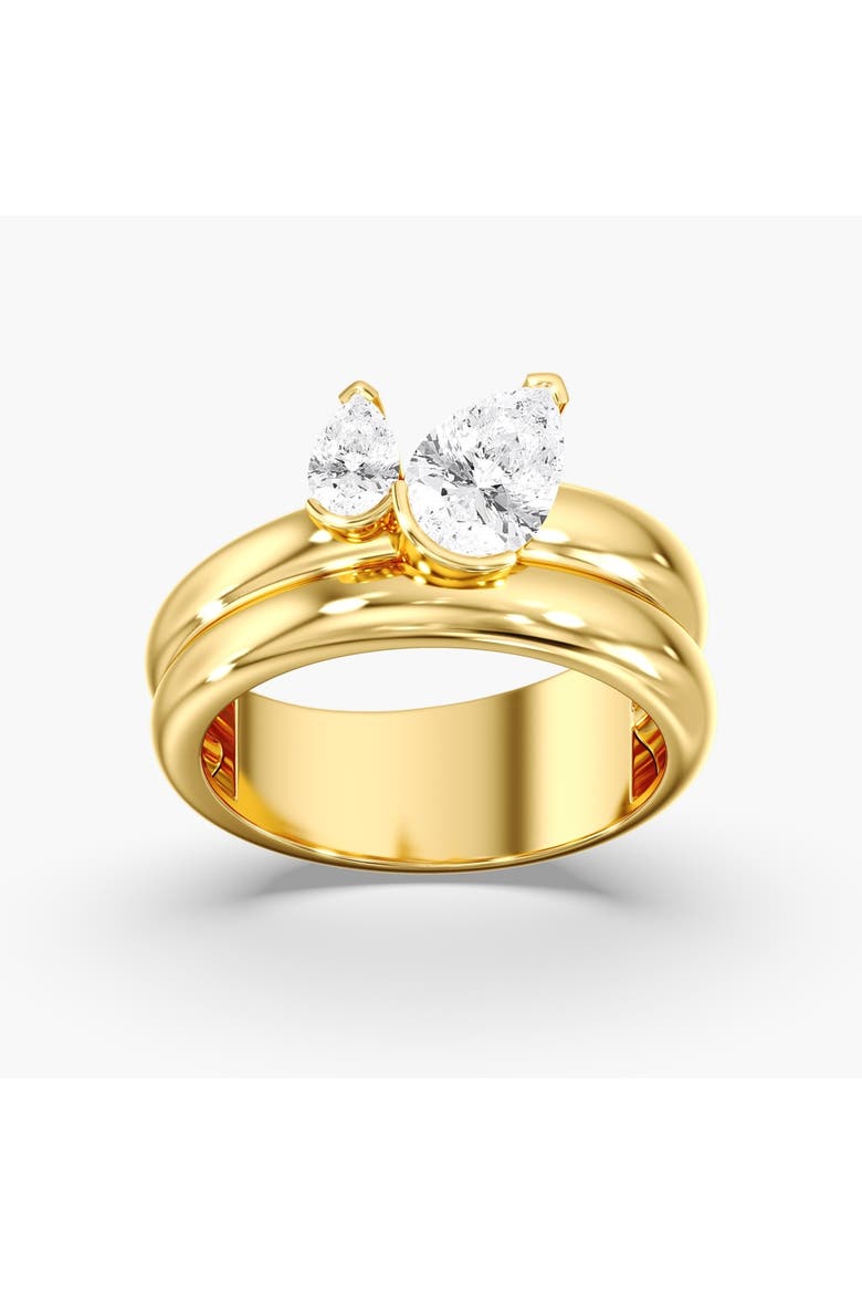 Aura Pear Duo Lab Diamond Ring in 14K, Alternate, color, Yellow Gold