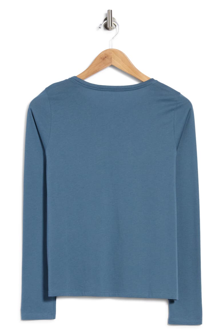 Round Neck Long Sleeve Organic Cotton T-Shirt, Alternate, color, SEA SPRAY