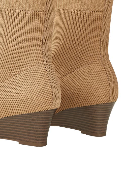 Vivaia Margot Wedge Bootie Square-toe Water-repellent Boots In Brown