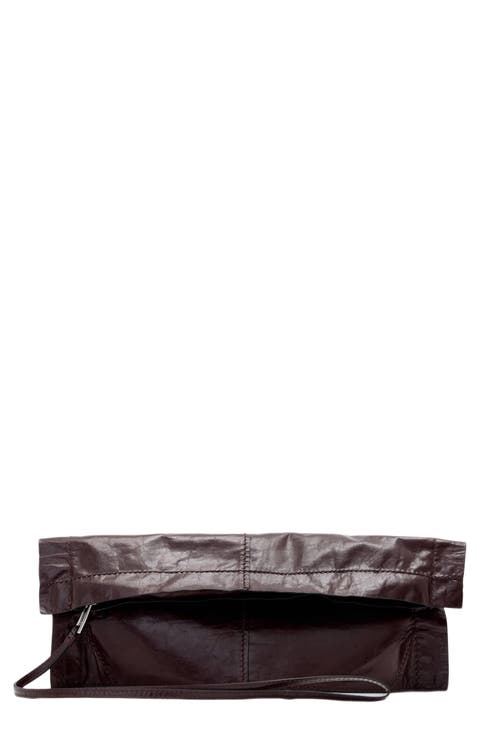 Lutece Fold Leather Clutch
