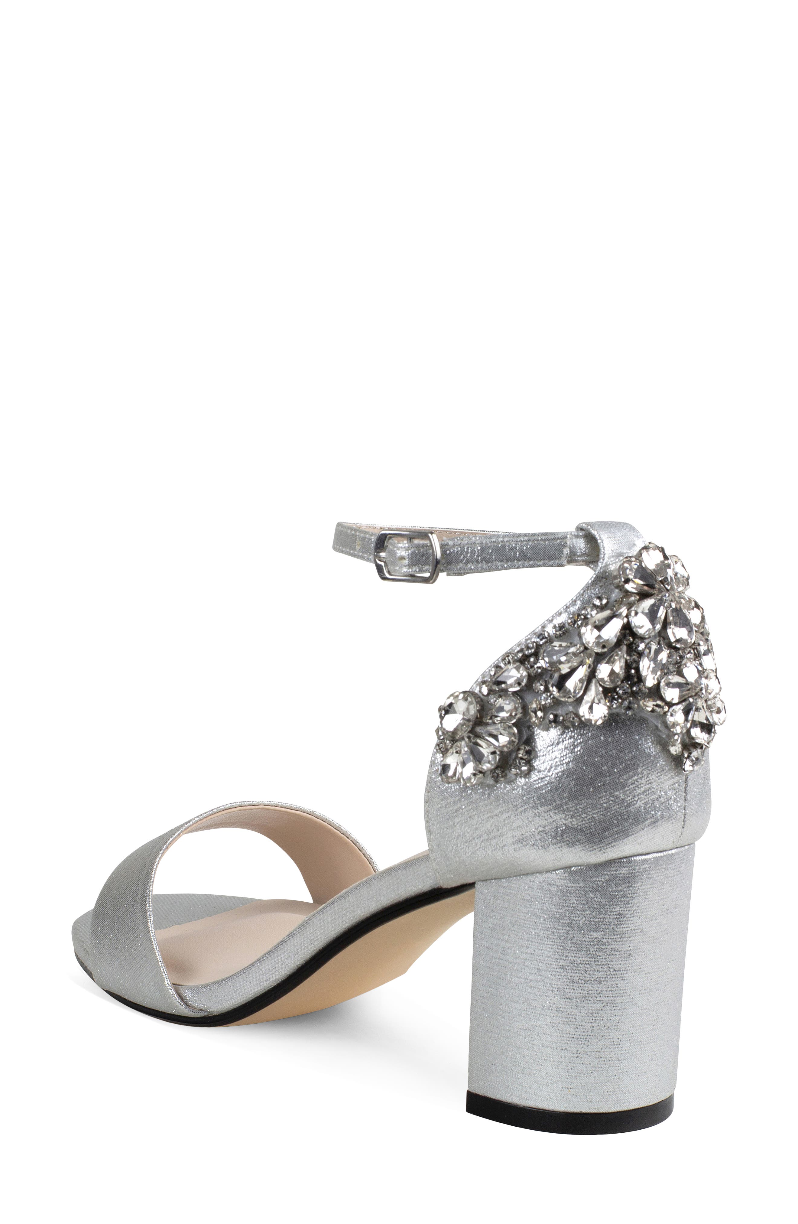 Touch Ups Olivia Ankle Strap Sandal, Alternate, color, Silver