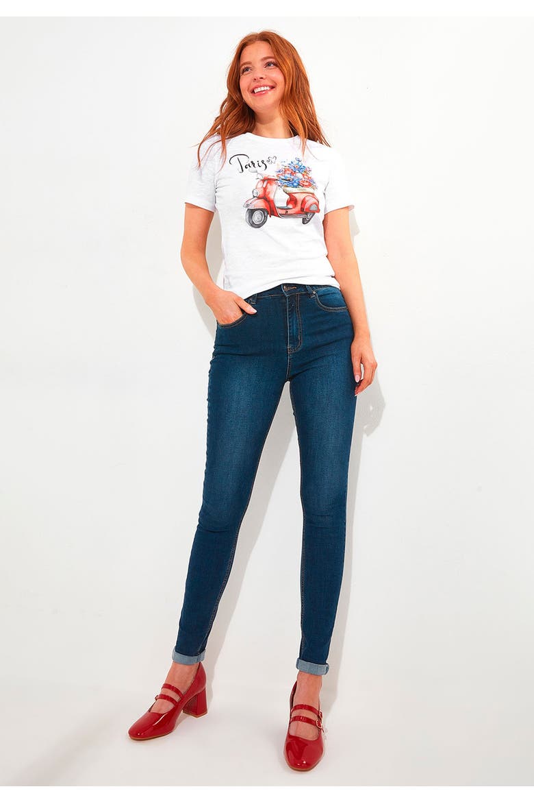 Stretch Cotton Graphic Tee, Alternate, color, BEAUTIFUL LIFE