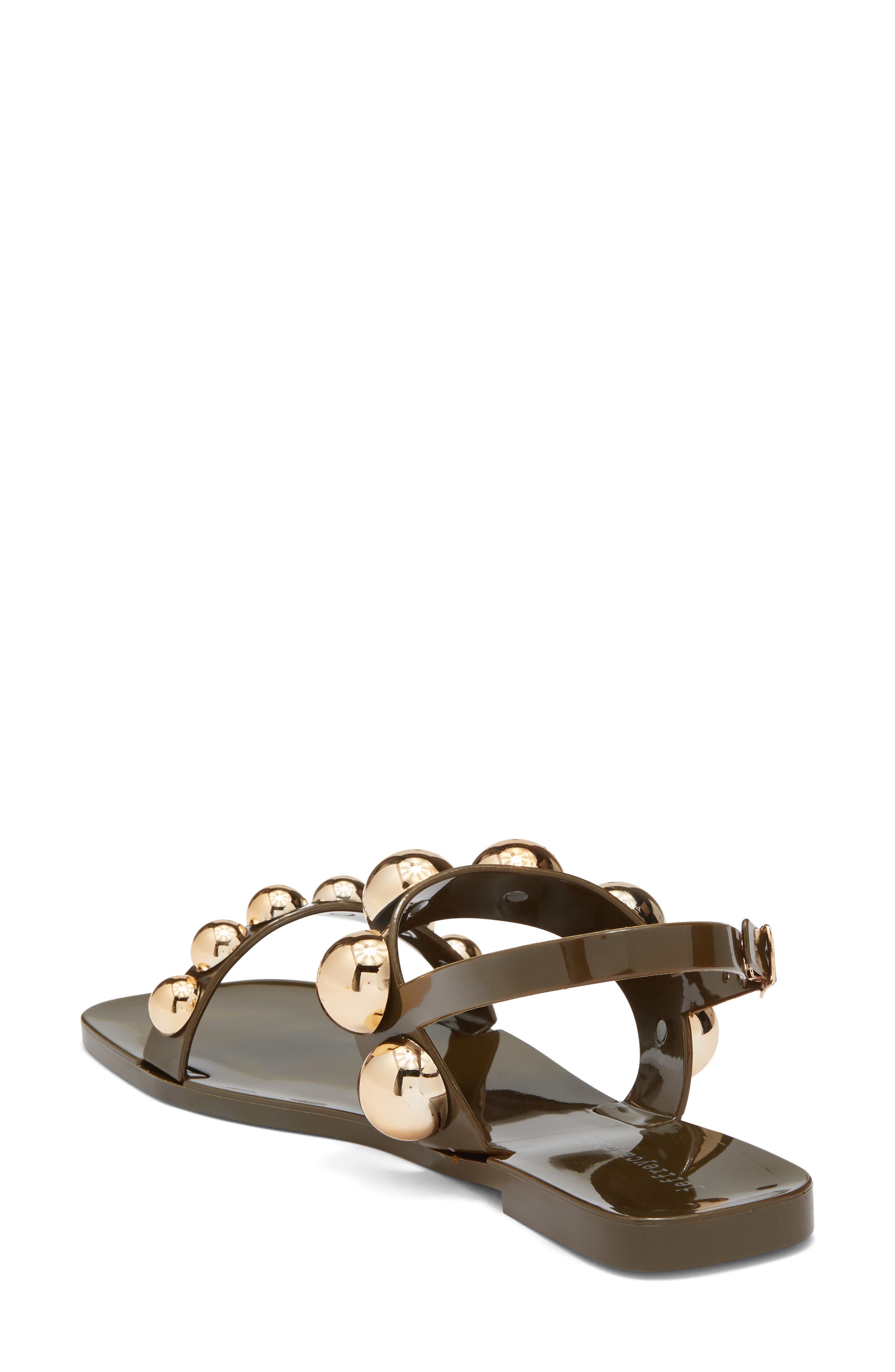 Gum-Drop Jelly Sandal, Alternate, color, KHAKI GOLD