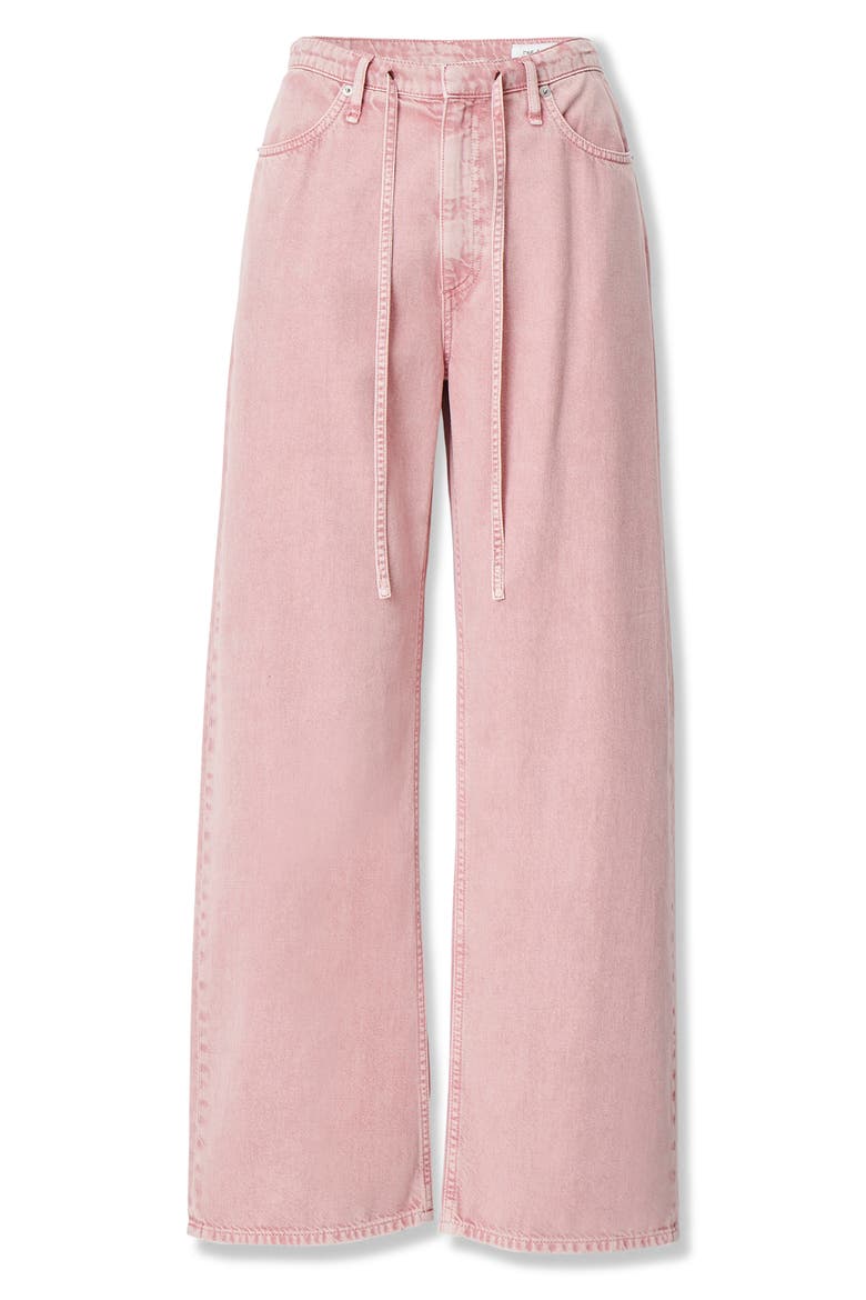Featherweight Phoebe Drawstring Wide Leg Jeans, Alternate, color, RASPBERY