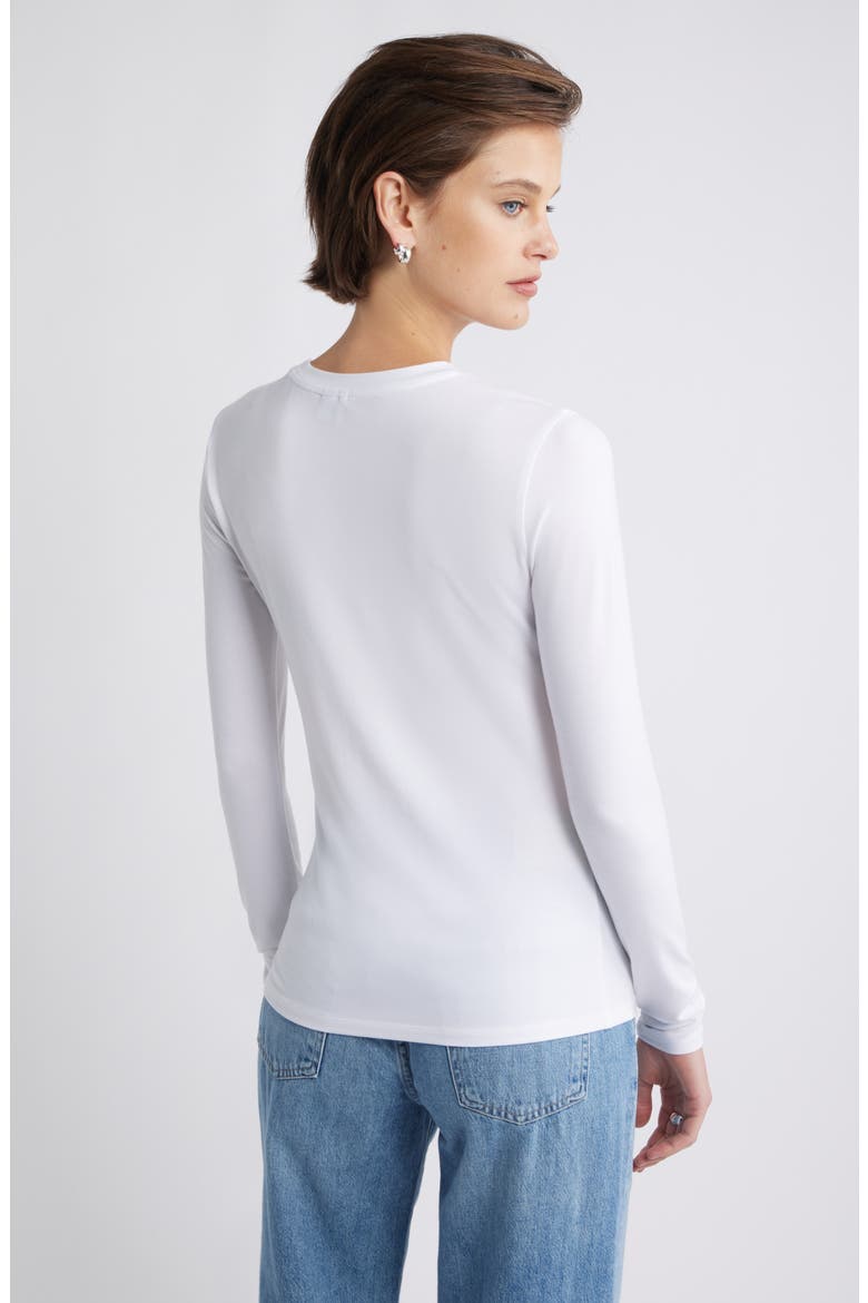 Long Sleeve Crewneck T-Shirt, Alternate, color, WHITE