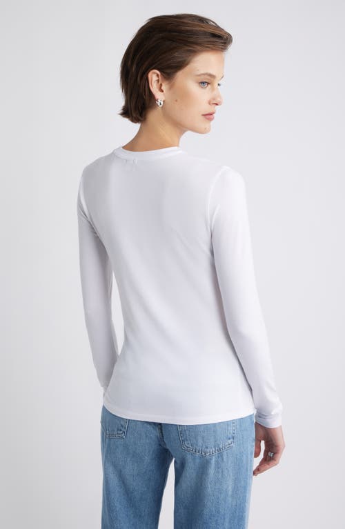 Nordstrom Long Sleeve Crewenck T-shirt In White