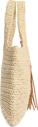 Tassel Straw Tote Bag