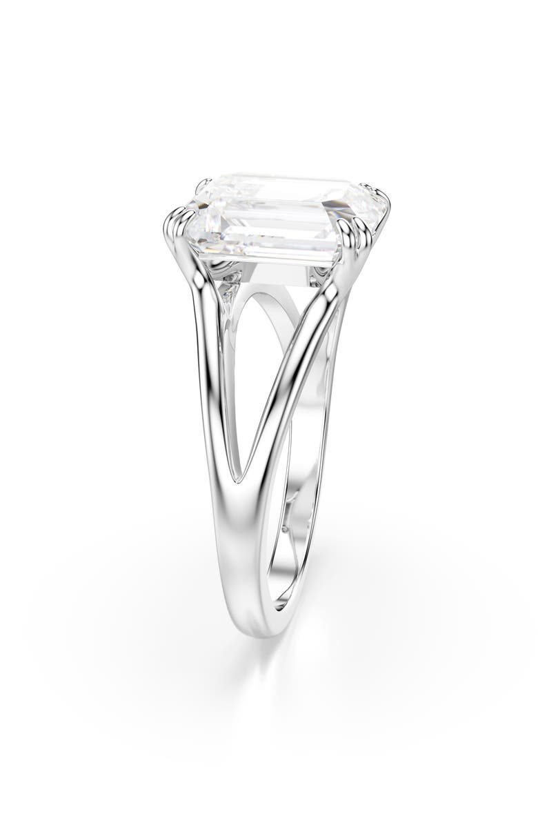 Swarovski Stilla Cocktail Ring, Alternate, color, White/ Silver