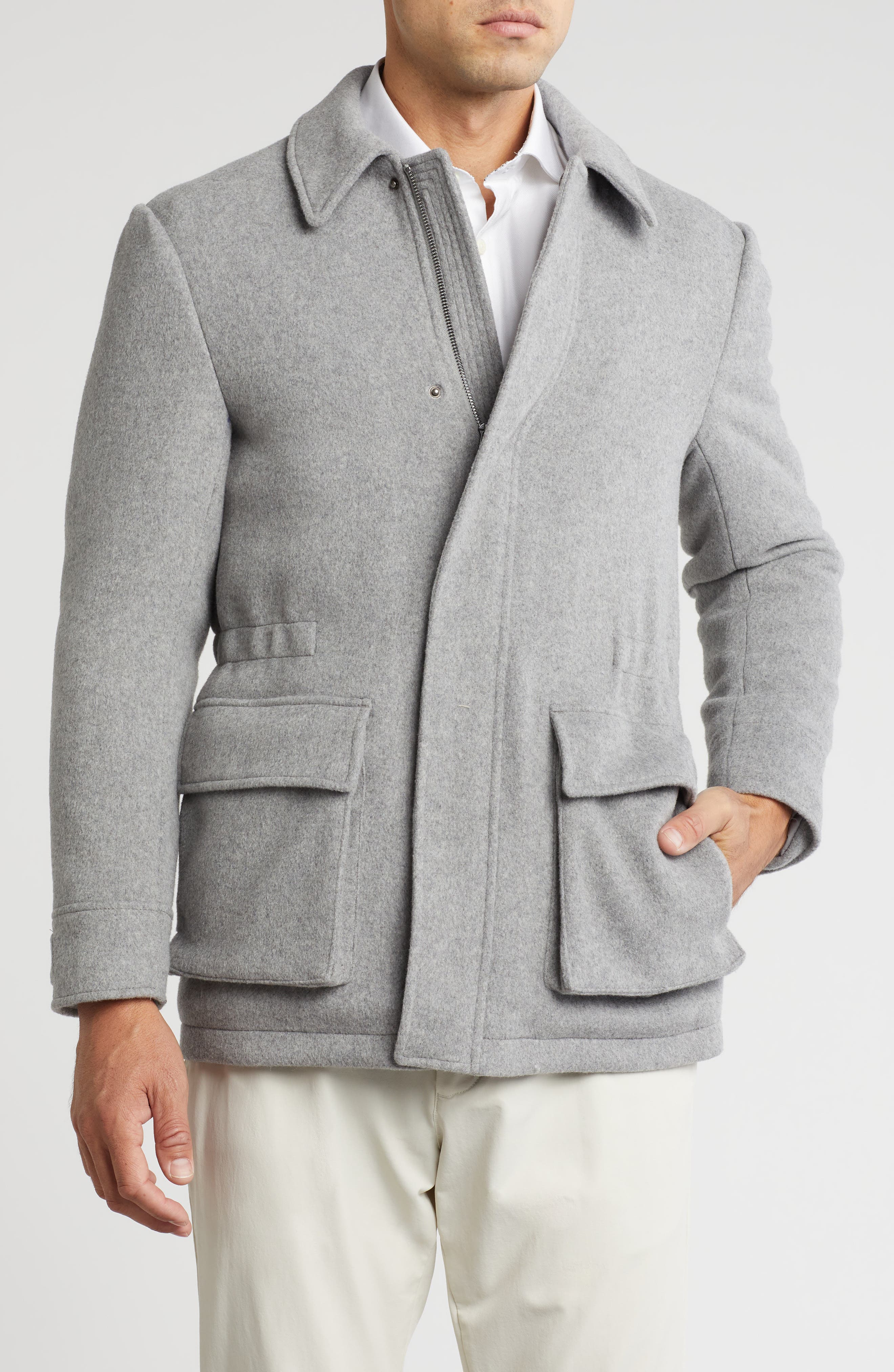 English Laundry Wool Blend Car Coat