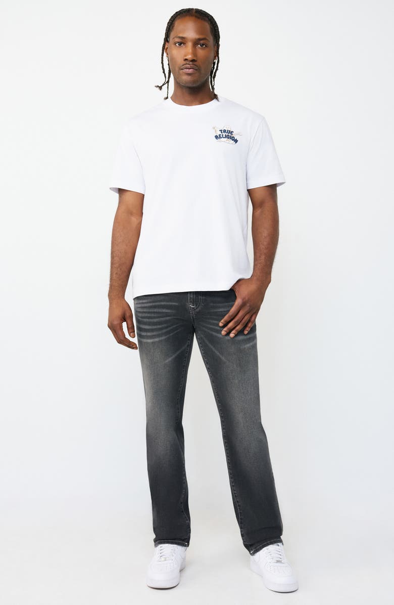 True Religion Ricky Snap Flap Straight Leg Jeans, Alternate, color, Grey Gloomy Wash