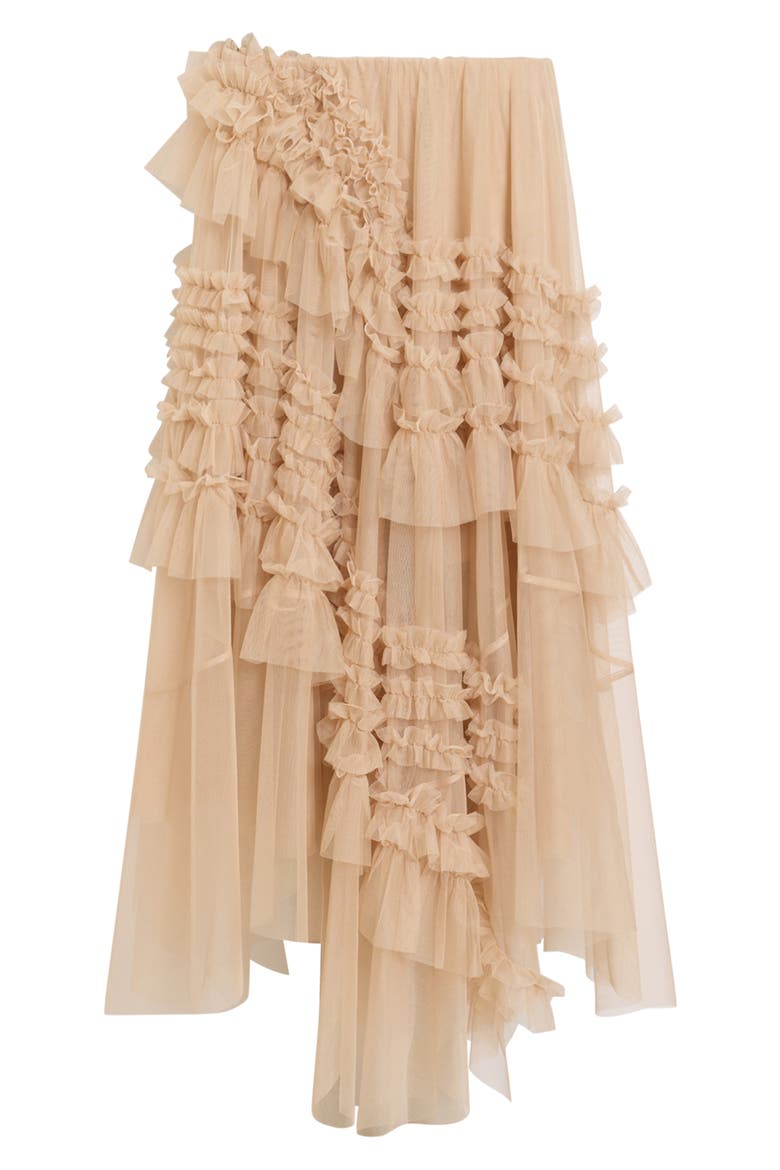 Jen Asymmetric Hem Tulle Skirt, Alternate, color, BLUSH PINK