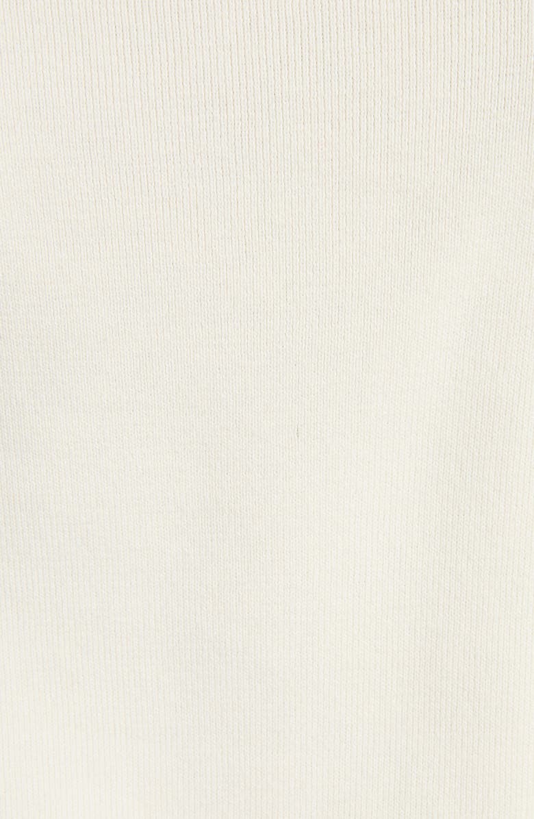 Valentino V Logo Quarter Zip Polo Sweater, Alternate, color, Ivory/ Green