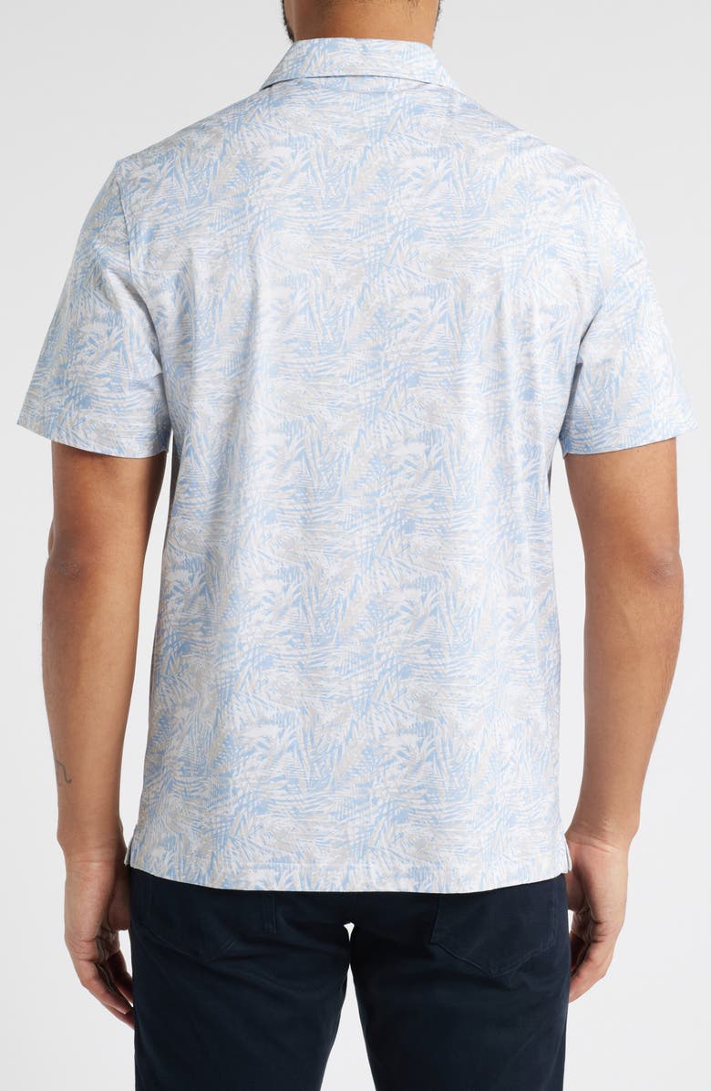 Bugatchi Vincent OoohCotton<sup>®</sup> Palm Tree Print Polo, Alternate, color, Air Blue