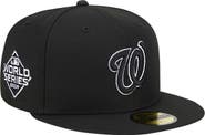 New Era Men's New Era Black Washington Nationals Logo 59FIFTY Fitted Hat