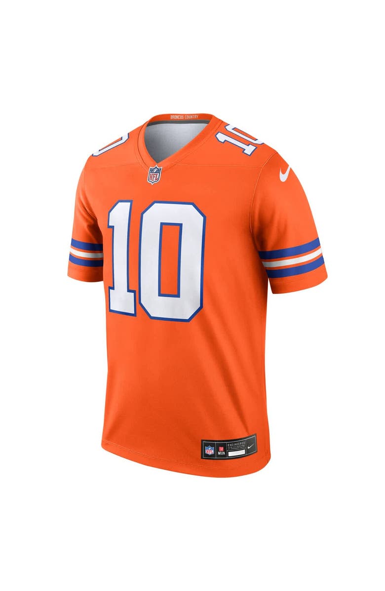 Nike Men's Nike Bo Nix Orange Denver Broncos Alternate Legend Player Performance Top, Alternate, color, Orange