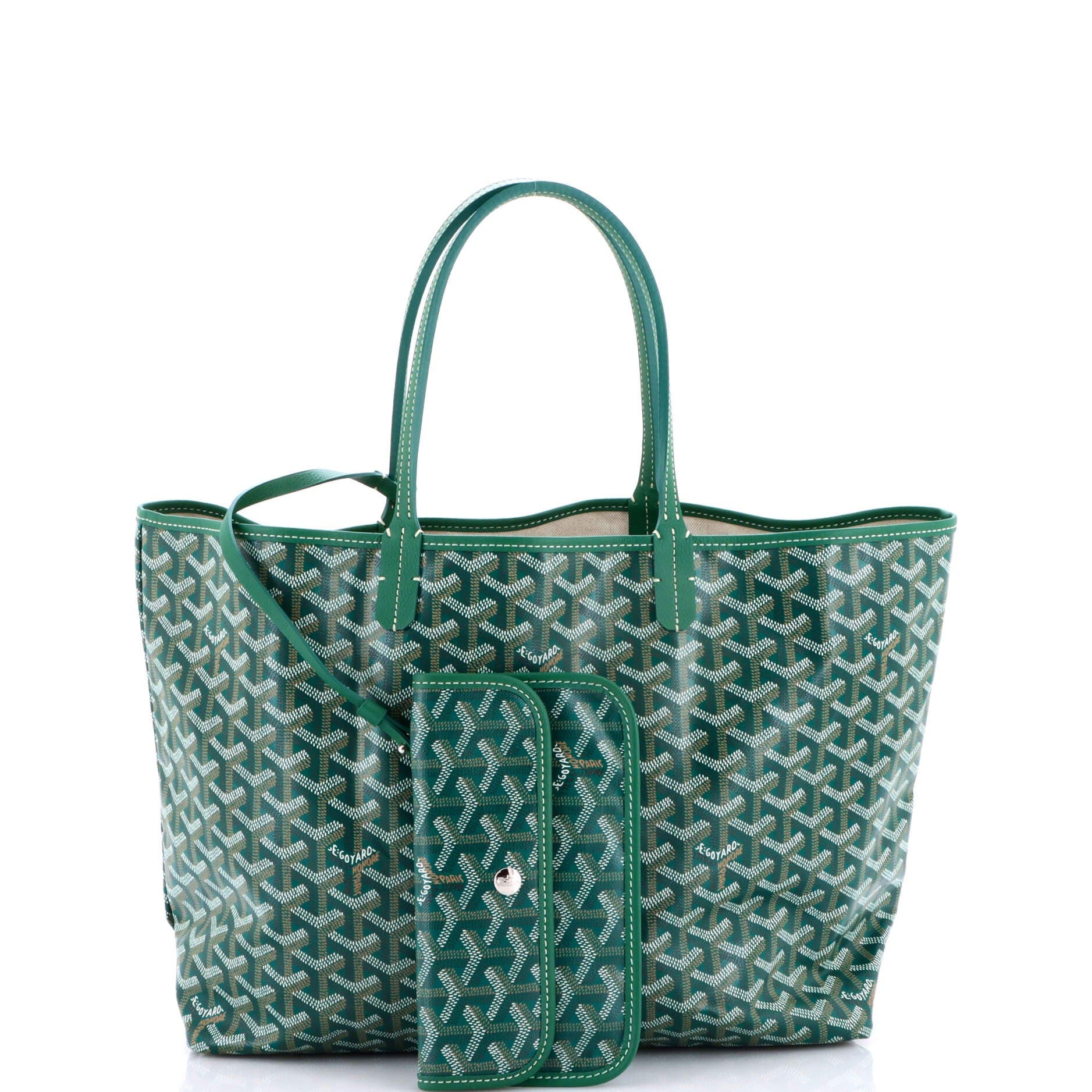 Saint Louis Tote Coated Canvas PM, Alternate, color, Green