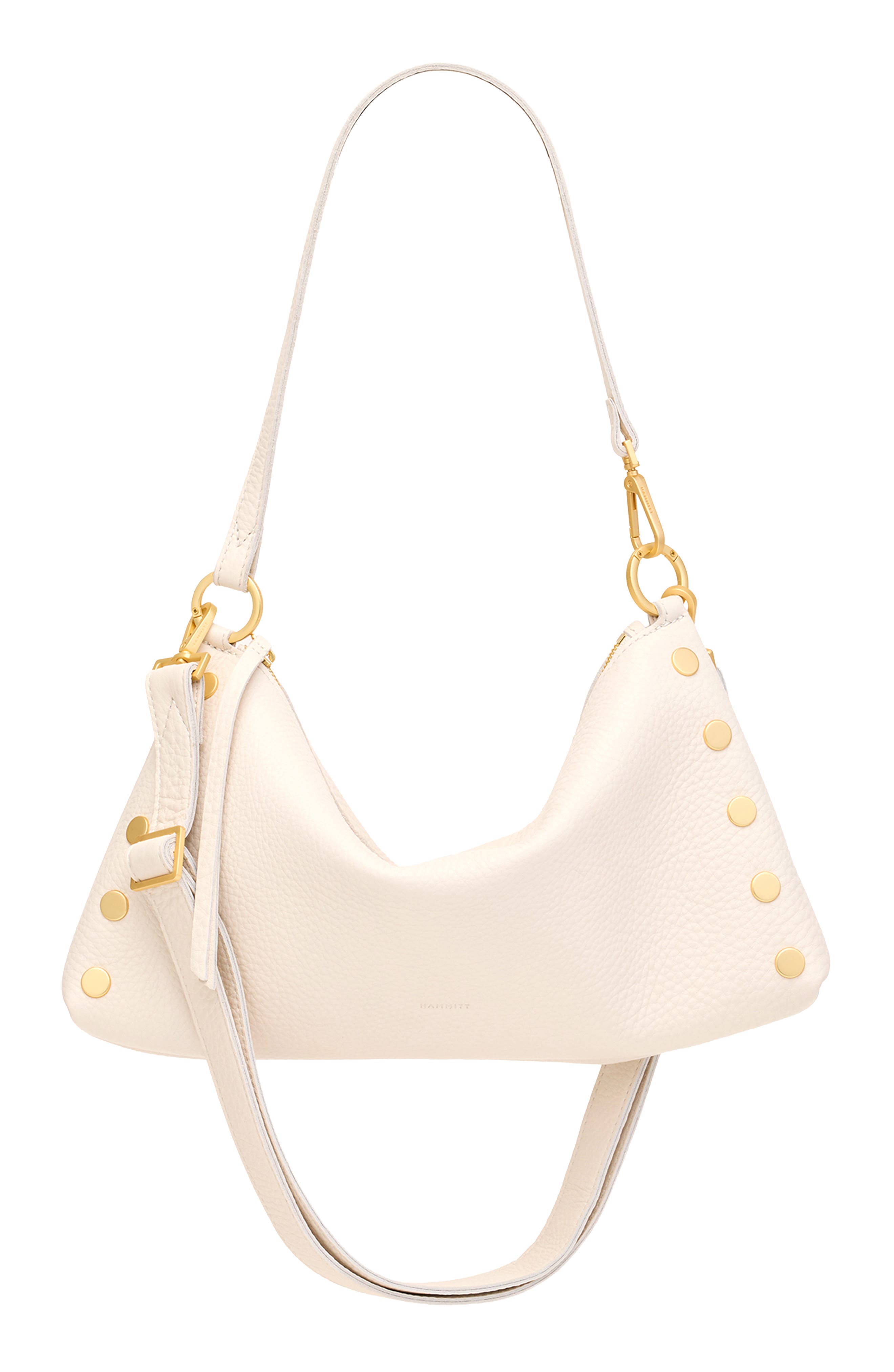HAMMITT Medium Kyle Leather Shoulder Bag, Alternate, color, Calla Lily White/ Brushed Gold