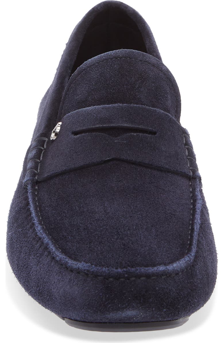 FERRAGAMO Timothy Driving Loafer, Alternate, color, Navy Navy Navy