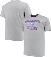 PROFILE Men's Heathered Gray Philadelphia 76ers Big & Tall Heart & Soul T-Shirt