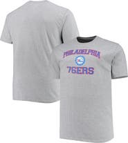 PROFILE Men's Heathered Gray Philadelphia 76ers Big & Tall Heart & Soul T-Shirt