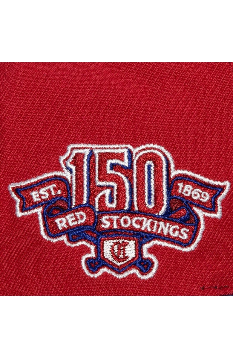 Mitchell & Ness Men's Mitchell & Ness Red/Royal Cincinnati Reds Hometown Snapback Hat, Alternate, color,