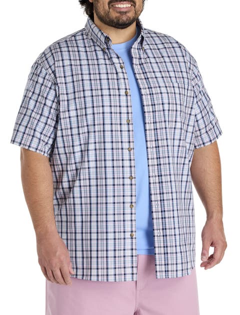 Big & Tall Easy-Care Plaid Sport Shirt