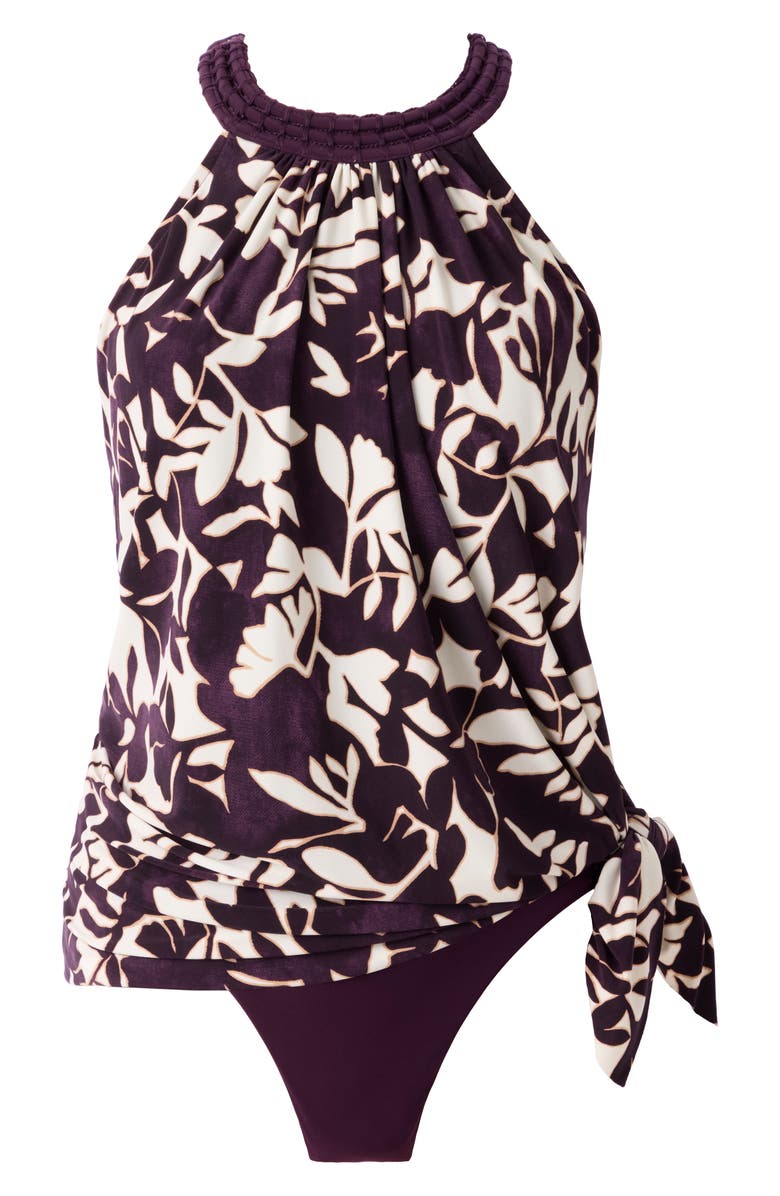 Magicsuit<sup>®</sup> Martinique Molly Skirted One-Piece Swimsuit, Alternate, color, Dark Purple Multi