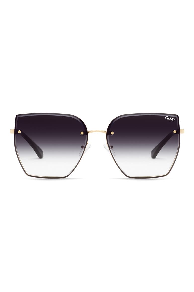 Around The Way 55mm Square Sunglasses, Main, color, GOLD/ BLACK FADE