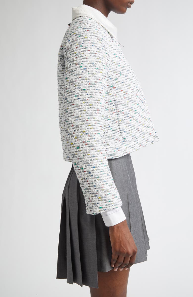 Thom Browne Patch Pocket Down Golf Jacket, Alternate, color, Medium Grey