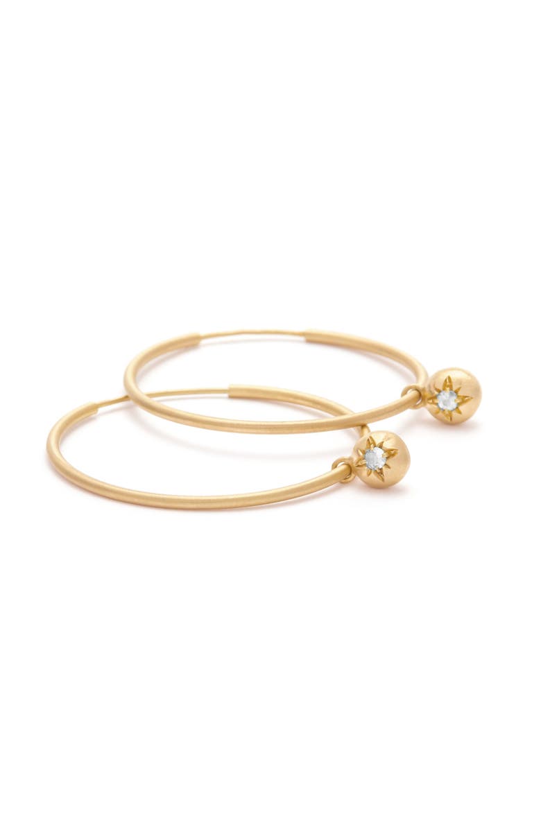 Eloise Jewelry Moon Hoops Natural Diamond. Handmade in Italy, Alternate, color, Diamond
