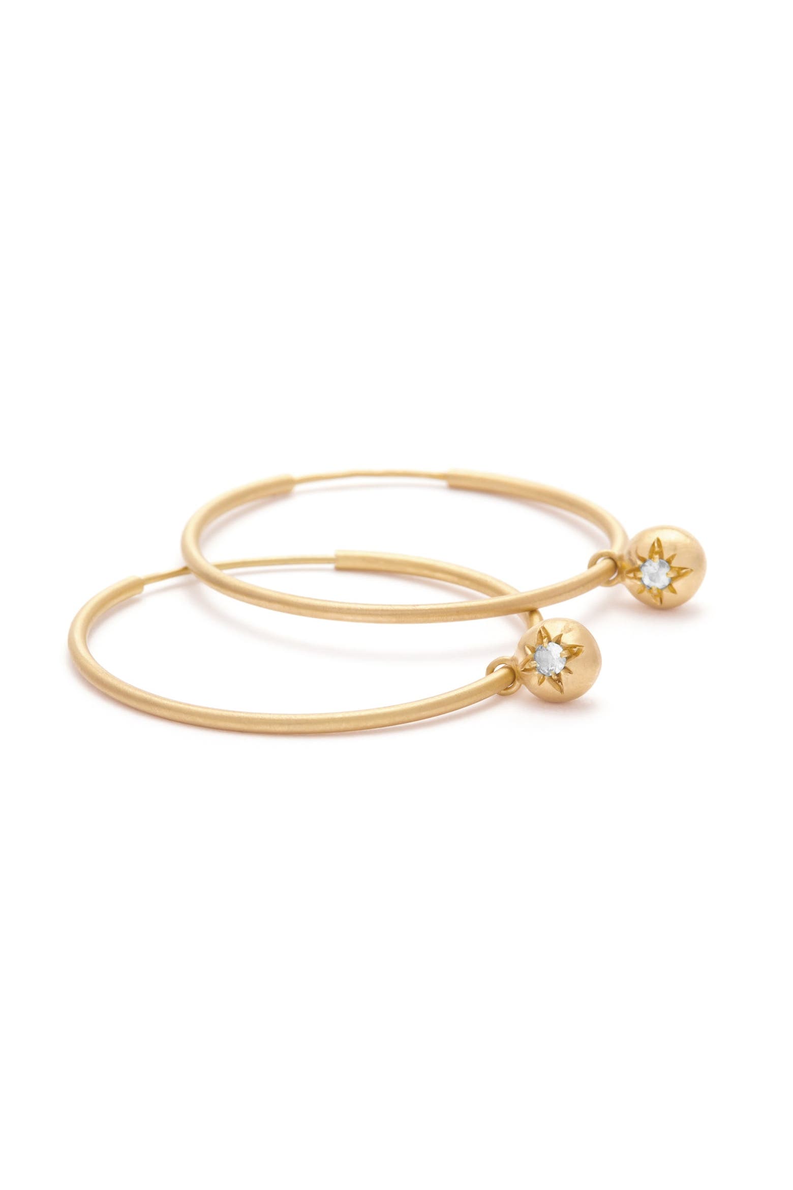 Handmade Hoop Eloise Jewelry Moon Hoops Natural Gemstones. Handmade in Italy (Women ...