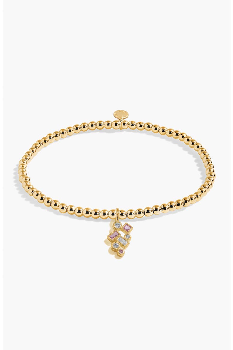 A Little 'Happiest Of Birthdays' Bracelet In Gold-Tone Plating, Alternate, color, Metallic Gold