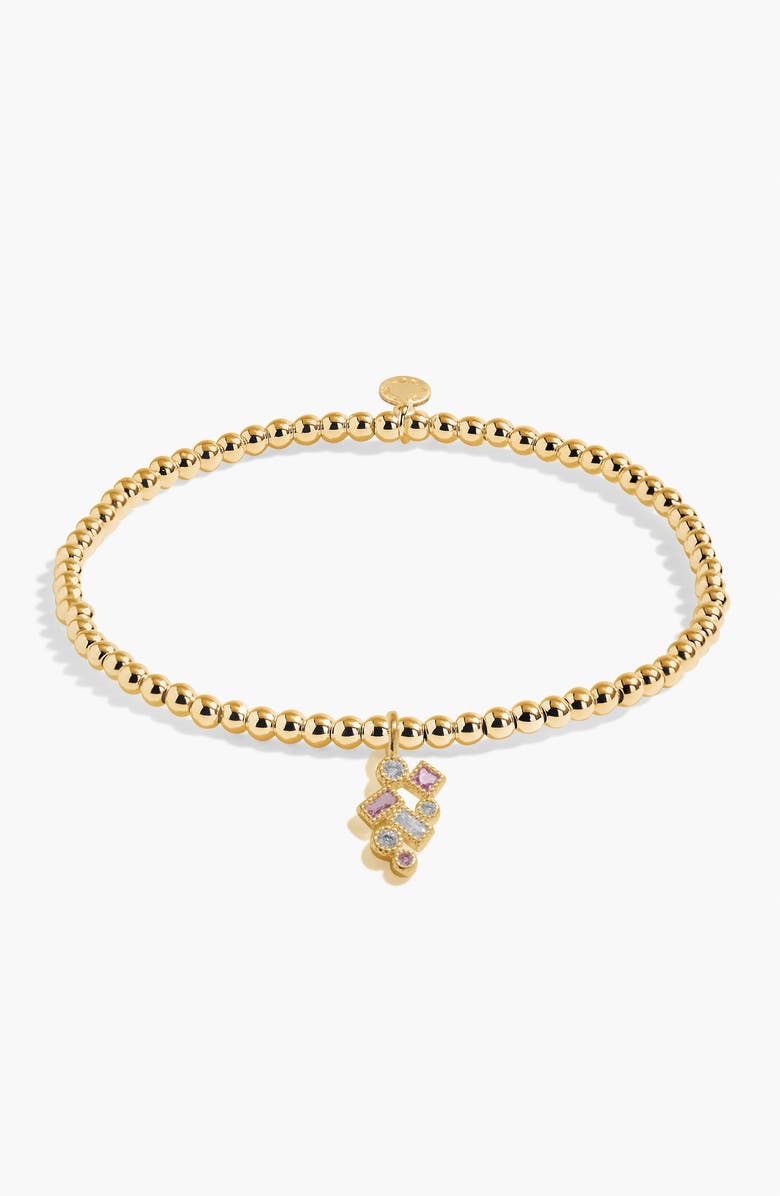 A Littles & Co A Little 'Happiest Of Birthdays' Bracelet In Gold-Tone Plating, Main, color, Metallic Gold