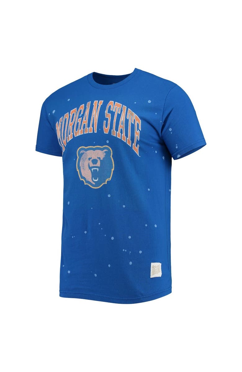 Retro Brand Men's Original Retro Brand Royal Morgan State Bears Bleach Splatter T-Shirt, Alternate, color, Royal