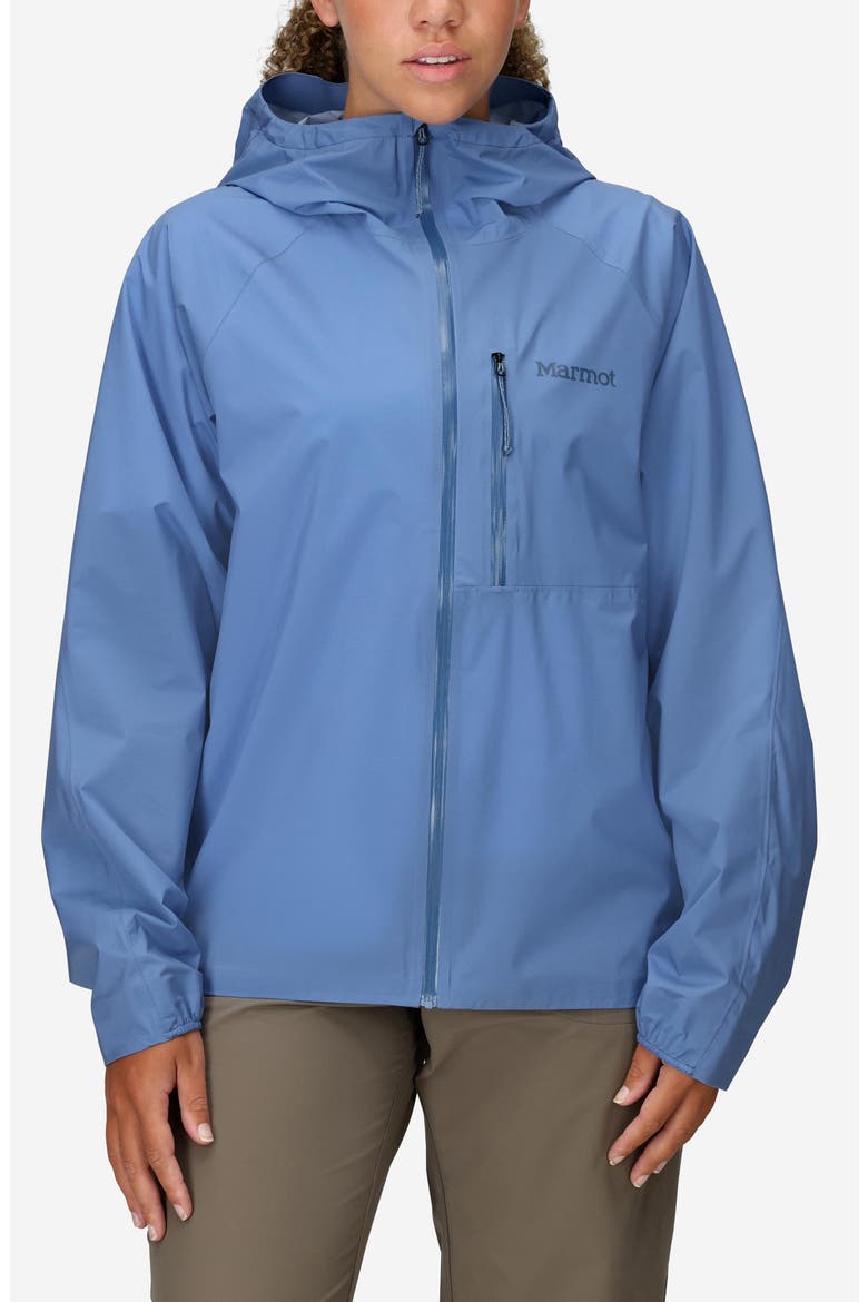 Superalloy Bio Packable Rain Jacket, Main, color, RAIN CLOUD