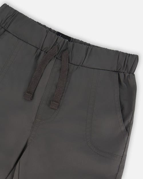 Deux Par Deux Baby Boy's Parachute Cargo Pocket Jogger Pants Dark Gray In Dark Gray