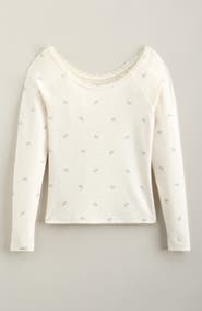 Treasure & Bond Kids' Lace Trim Top