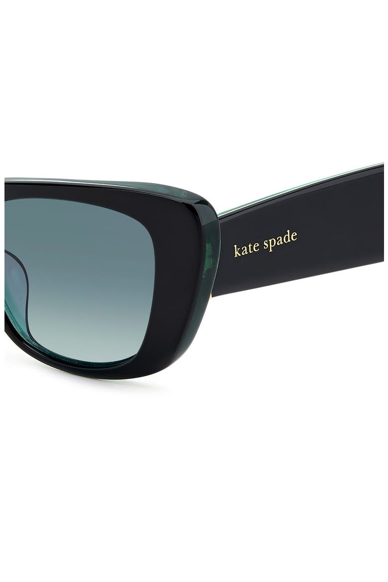 51mm fabia cat eye sunglasses, Alternate, color, BLACK GREEN