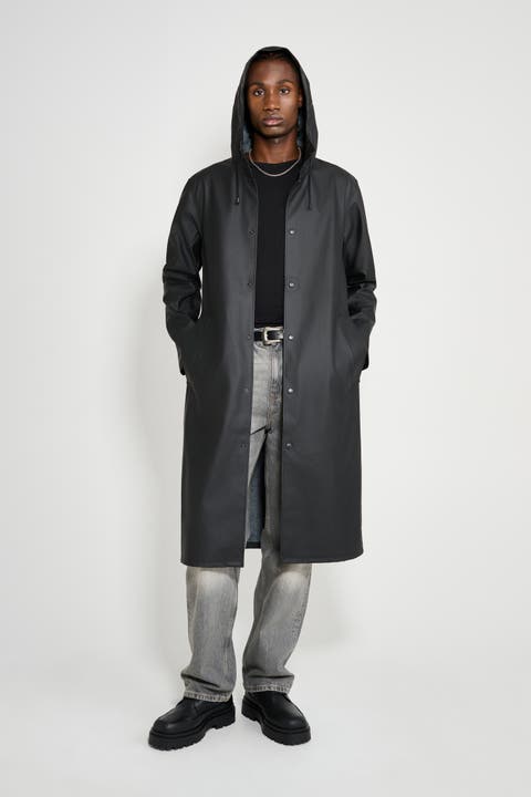 Stockholm Hooded Long Raincoat